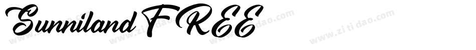 Sunniland FREE字体转换